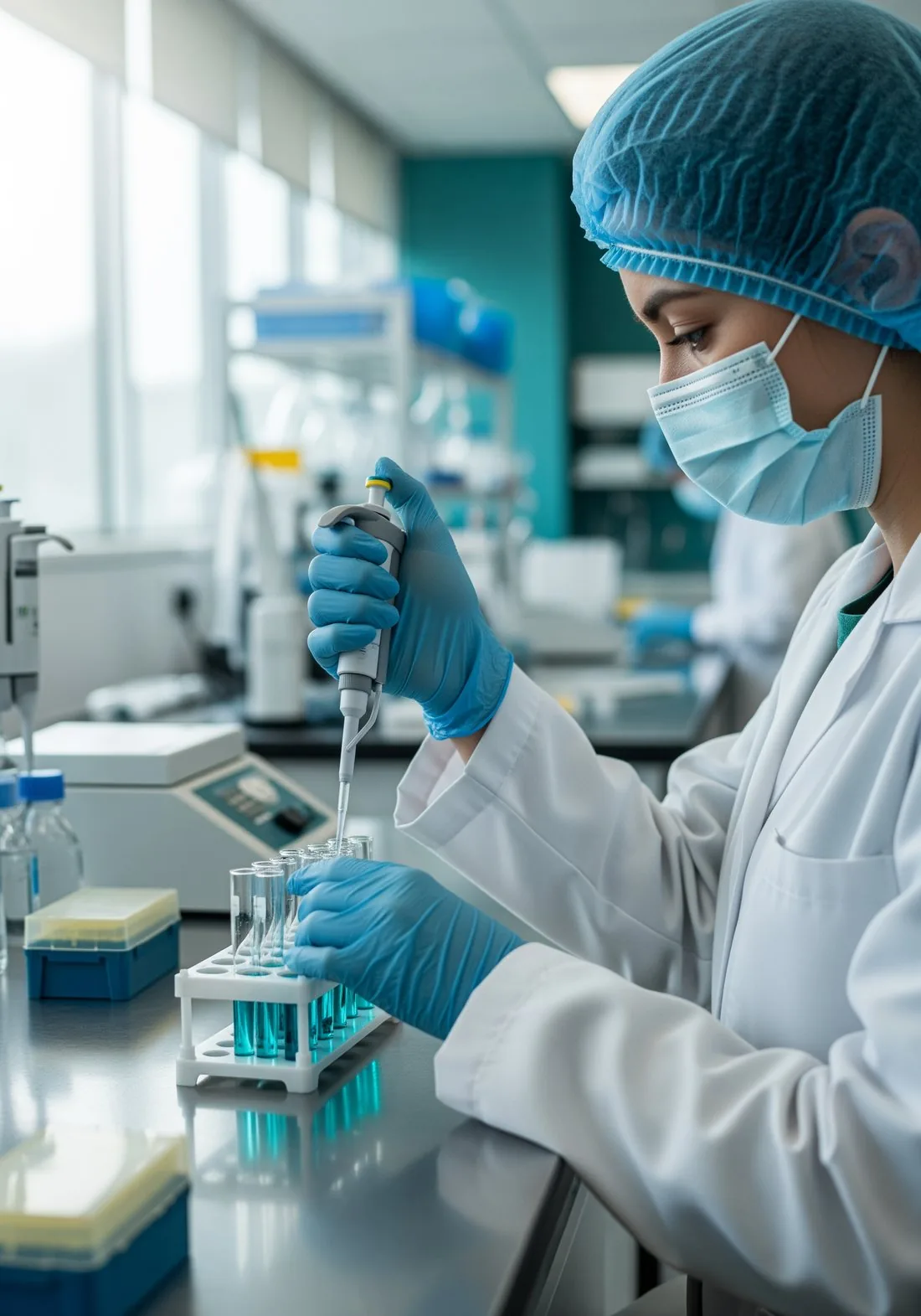 Científica de LavoLabs en el laboratorio